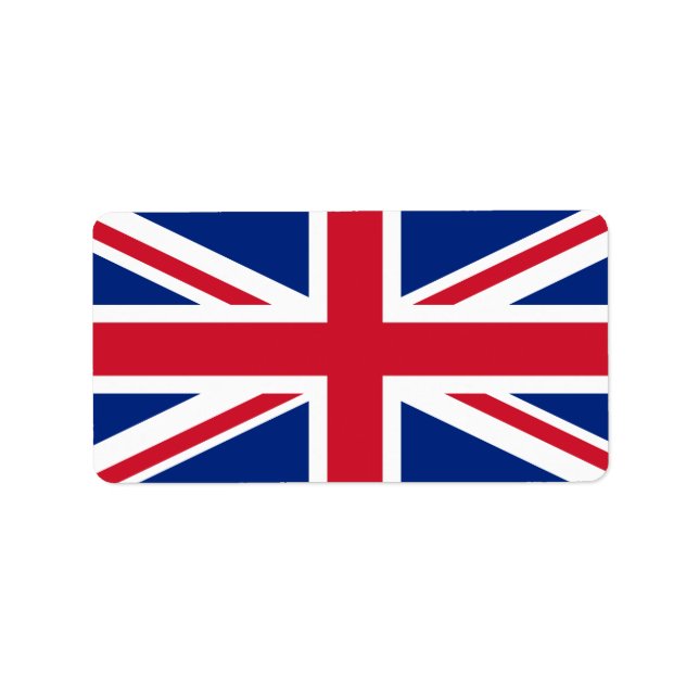 Flagge des Vereinigten Königreichs Adressaufkleber (Vorne)