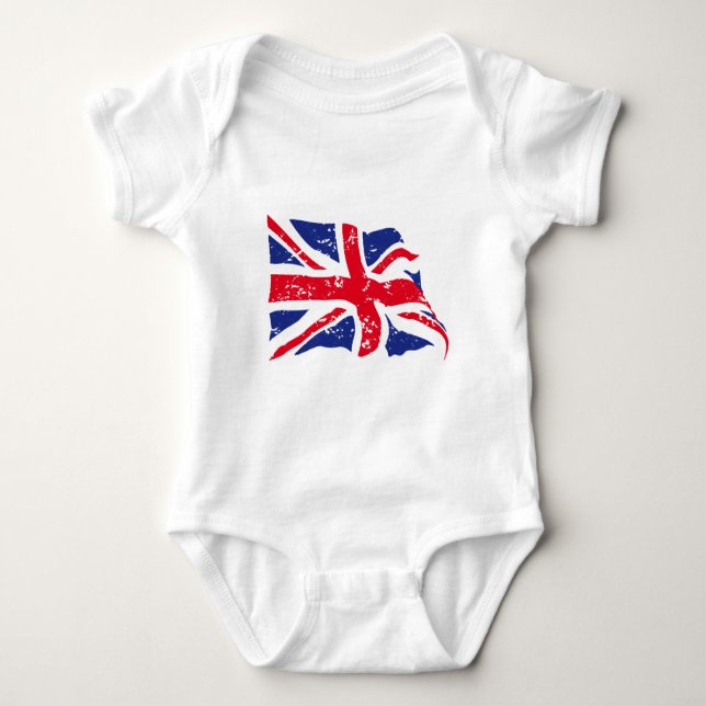 Flagge des Vereinigten Königreichs Baby Strampler (Vorderseite)