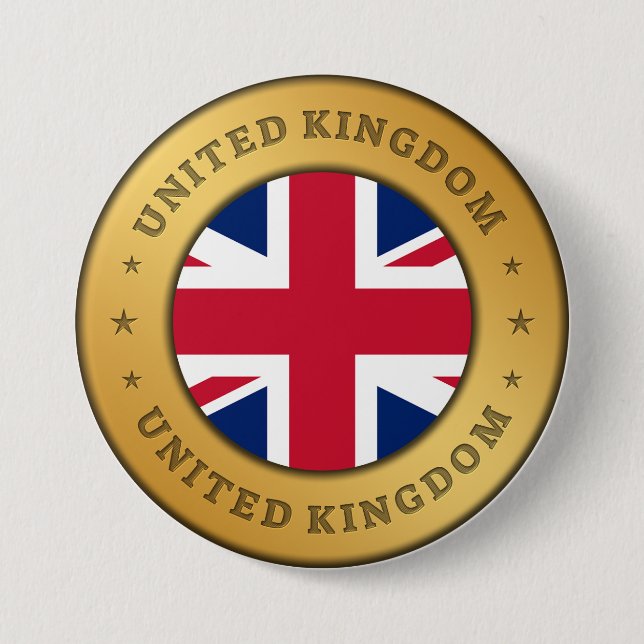Flagge des Vereinigten Königreichs Button (Vorderseite)
