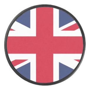 Flagge des Vereinigten Königreichs Eishockey Puck
