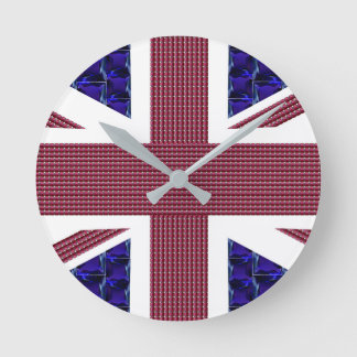 Flagge des Vereinigten Königreichs, England, Großb Runde Wanduhr