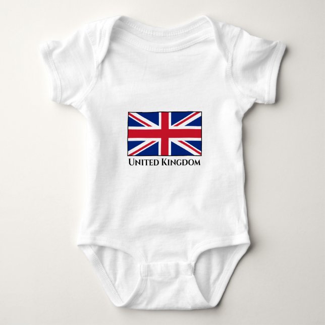 Flagge des Vereinigten Königreichs (Großbritannien Baby Strampler (Vorderseite)