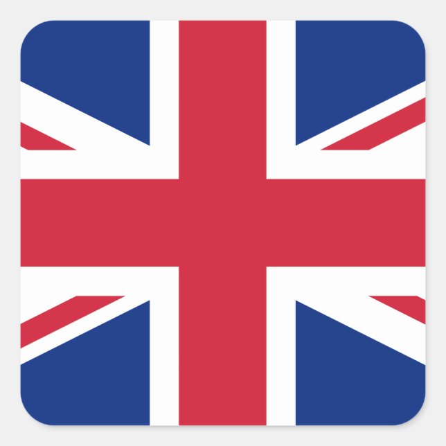 Flagge des Vereinigten Königreichs (Großbritannien Quadratischer Aufkleber (Vorderseite)