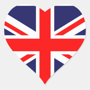 Flagge des Vereinigten Königreichs Herz-Aufkleber
