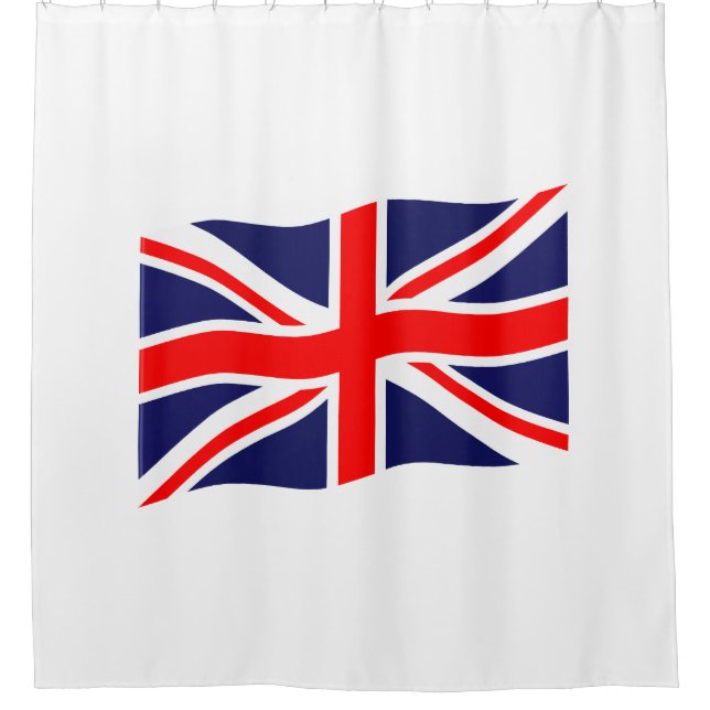 Flagge des Vereinigten Königreichs + Ihre Ideen Duschvorhang (Vorderseite)