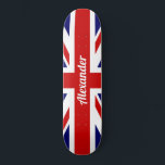 Flagge des Vereinigten Königreichs / Jack aus der  Skateboard<br><div class="desc">NewParkLane - Personalisiertes Skateboard,  mit der Nationalflagge des Vereinigten Königreichs; die Union Jack. Einfache Anpassung in Zazzle mit eigenem Text für ein personalisiertes Design. Alle Textstile,  Farben,  Größen können an Ihre Bedürfnisse angepasst werden. Karo diese Auflistung für passende Elemente aus. Haben Sie spezielle persönliche Designwünsche? Kontaktieren Sie mich bitte!</div>