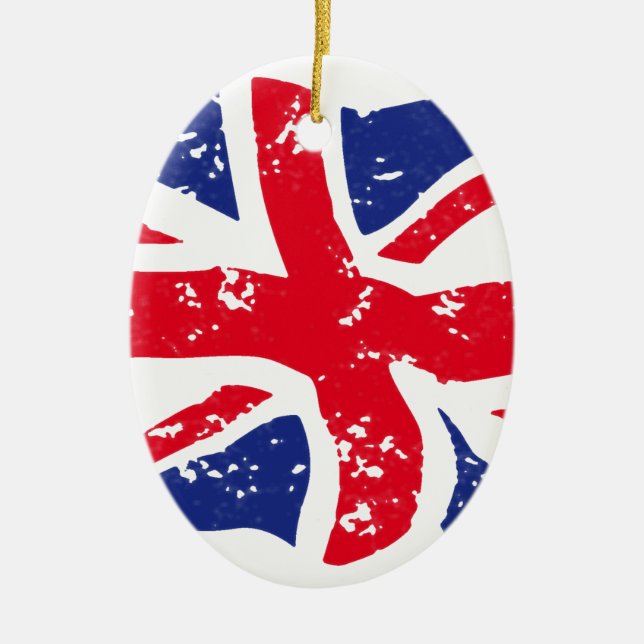 Flagge des Vereinigten Königreichs Keramik Ornament (Vorne)