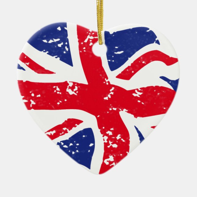 Flagge des Vereinigten Königreichs Keramik Ornament (Vorne)