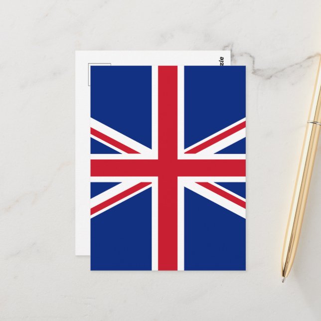 Flagge des Vereinigten Königreichs Postkarte (Vorderseite/Rückseite Beispiel)