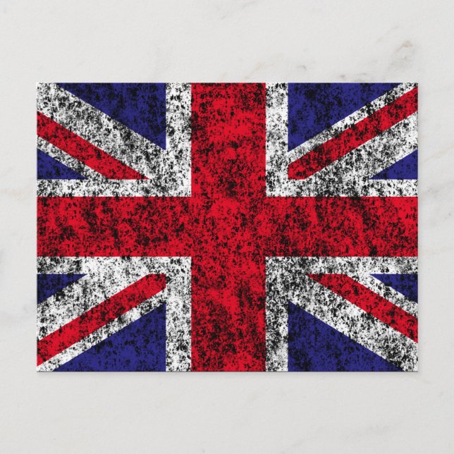 Flagge des Vereinigten Königreichs Postkarte (Vorderseite)