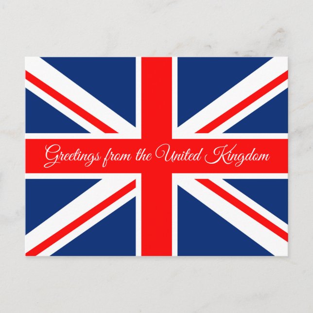 Flagge des Vereinigten Königreichs Postkarte (Vorderseite)