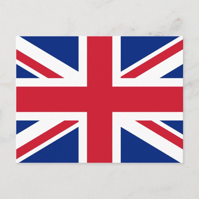 Flagge des Vereinigten Königreichs Postkarte (Vorderseite)