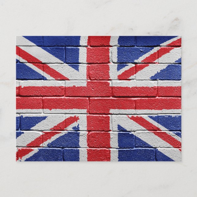 Flagge des Vereinigten Königreichs Postkarte (Vorderseite)