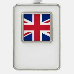 Flagge des Vereinigten Königreichs Rahmen-Ornament Silber