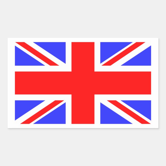 Flagge des Vereinigten Königreichs Rechteckiger Aufkleber (Vorderseite)