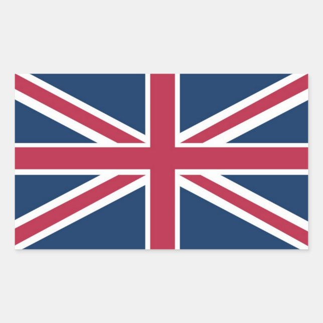 Flagge des Vereinigten Königreichs Rechteckiger Aufkleber (Vorderseite)