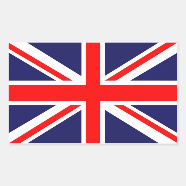 Flagge des Vereinigten Königreichs Rechteckiger Aufkleber (Vorderseite)