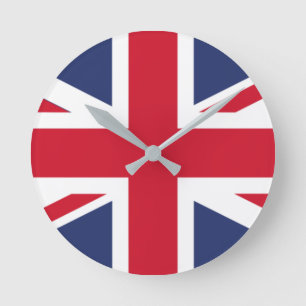 Flagge des Vereinigten Königreichs Runde Wanduhr