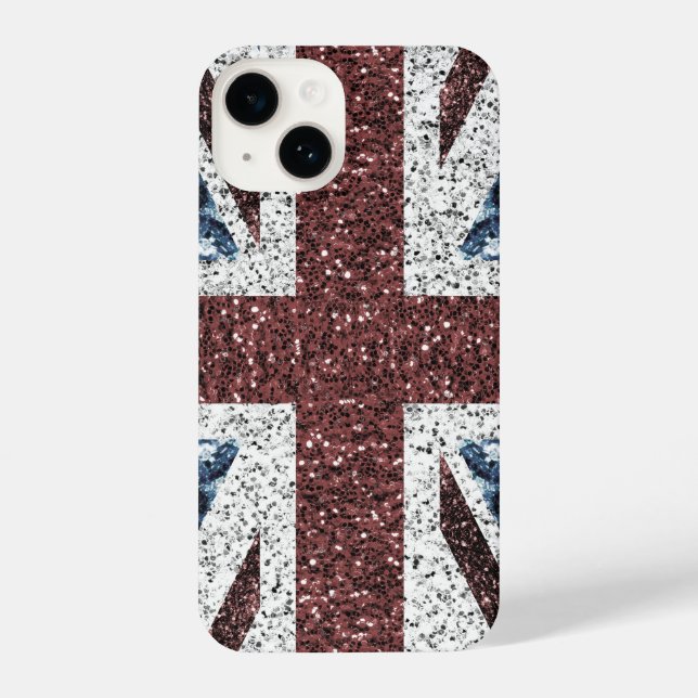 Flagge des Vereinigten Königreichs Rustikale Vinta iPhone 14 Hülle (Rückseite)