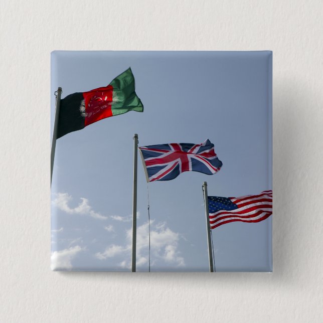 Flagge des Vereinigten Königreichs zwischen afghan Button (Vorderseite)