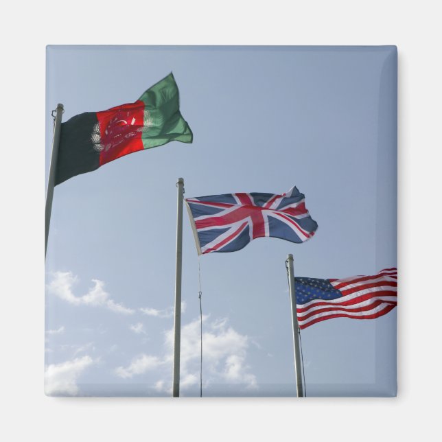 Flagge des Vereinigten Königreichs zwischen afghan Magnet (Vorne)