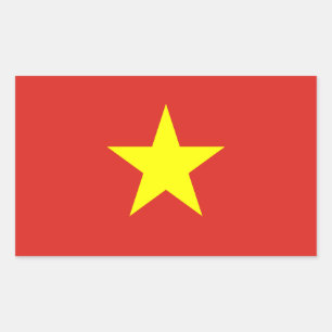 Flagge des Vietnam-Abziehbild-Aufklebers Rechteckiger Aufkleber