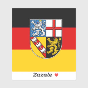 Flagge des Vinyl-Stickers aus Saarland Aufkleber