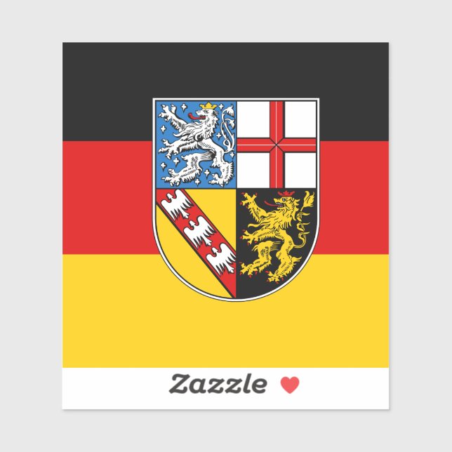 Flagge des Vinyl-Stickers aus Saarland Aufkleber (Blatt)