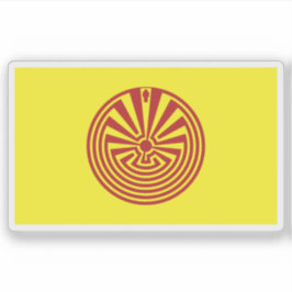 Flagge des Volkes von Akimel O'odham (Pima), Mexik Aufkleber