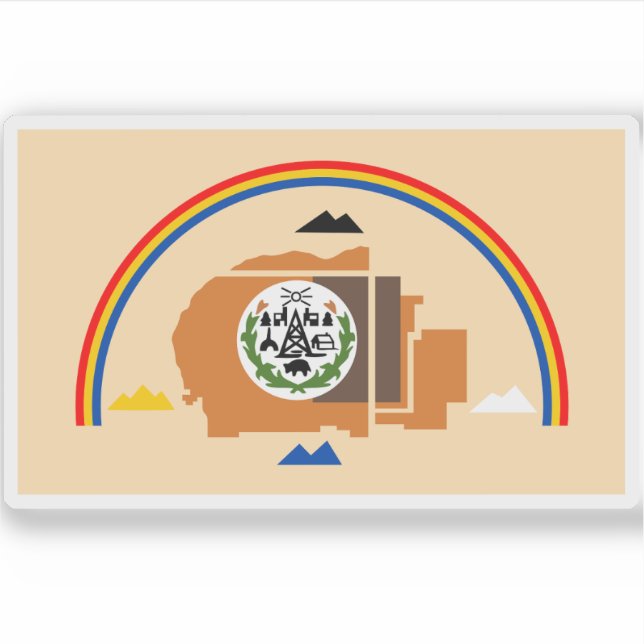 Flagge des Volkes von Navajo, USA Aufkleber (Vorderseite)