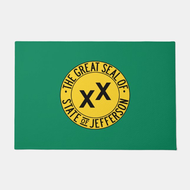 Flagge des vorgeschlagenen Staat von Jefferson Fußmatte (Vorderseite)