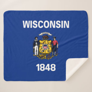 Flagge des Wisconsin-Staat Sherpadecke