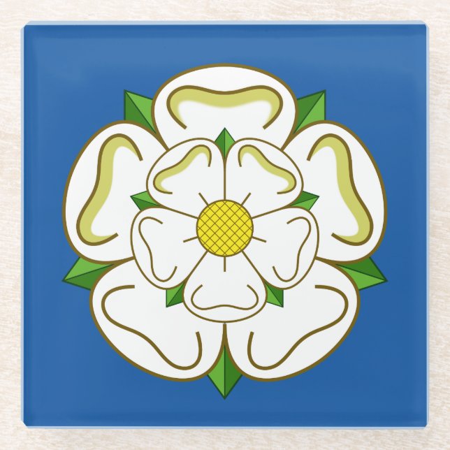 Flagge des Yorkshire-Glass-Untersetzer Glasuntersetzer (Vorderseite)