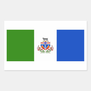 Flagge des Yukon-Gebiets Rechteckiger Aufkleber