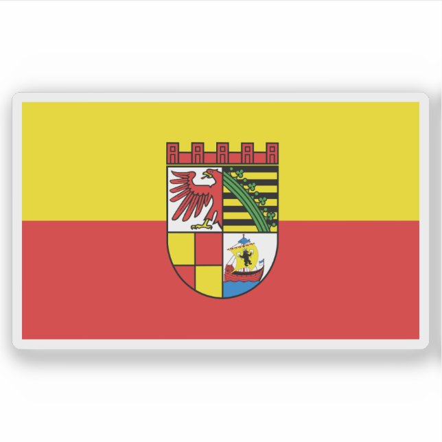 Flagge Dessau-Roßlau, Deutschland Aufkleber (Vorderseite)