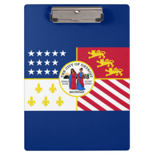 Flagge Detroits, Michigan Clipboard Klemmbrett