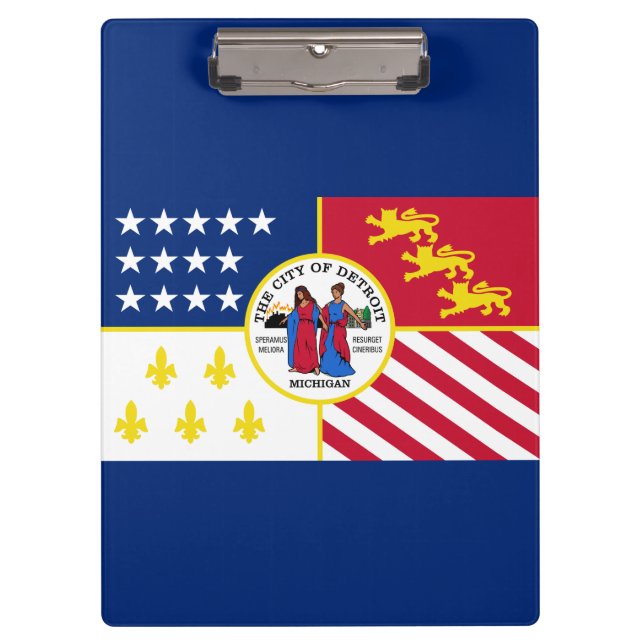 Flagge Detroits, Michigan Clipboard Klemmbrett (Vorderseite)