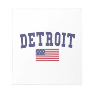 Flagge Detroits US Notizblock