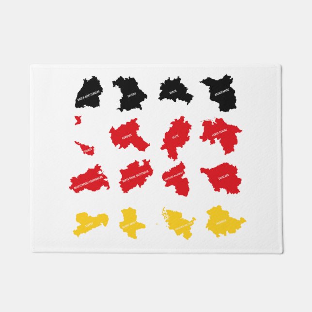 Flagge deutscher Staaten Fußmatte (Vorderseite)