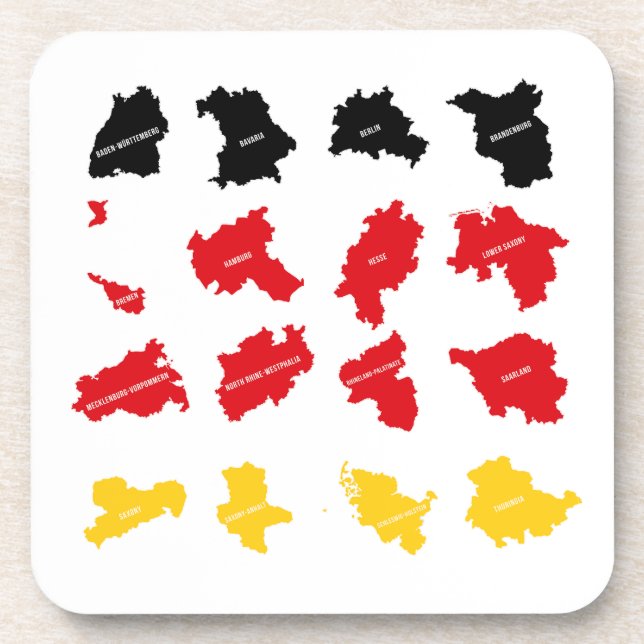 Flagge deutscher Staaten Getränkeuntersetzer (Vorderseite)