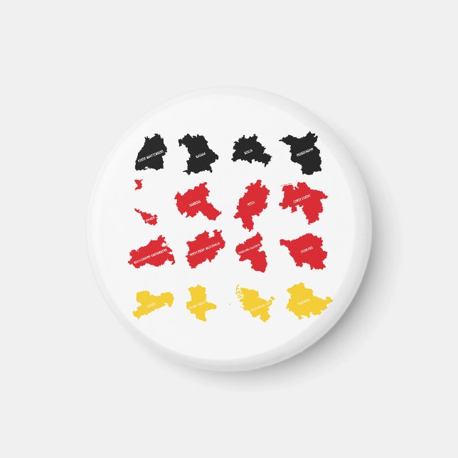 Flagge deutscher Staaten Magnet (Vorne)