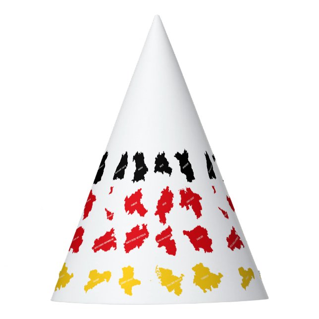 Flagge deutscher Staaten Partyhütchen (Vorderseite)