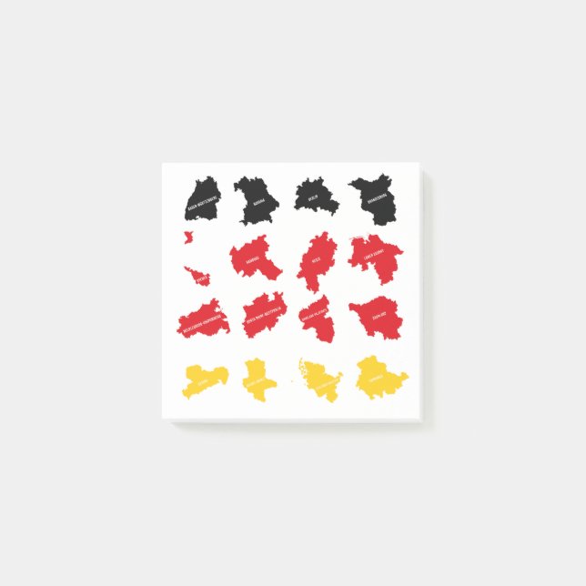 Flagge deutscher Staaten Post-it Klebezettel (Vorderseite)