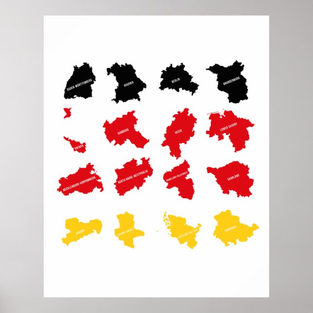 Flagge deutscher Staaten Poster (Vorne)