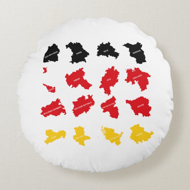 Flagge deutscher Staaten Rundes Kissen (Vorderseite)