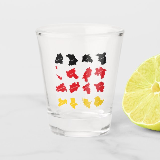 Flagge deutscher Staaten Schnapsglas (Vorderseite)