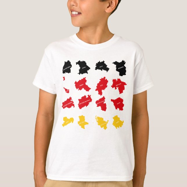 Flagge deutscher Staaten T-Shirt (Vorderseite)