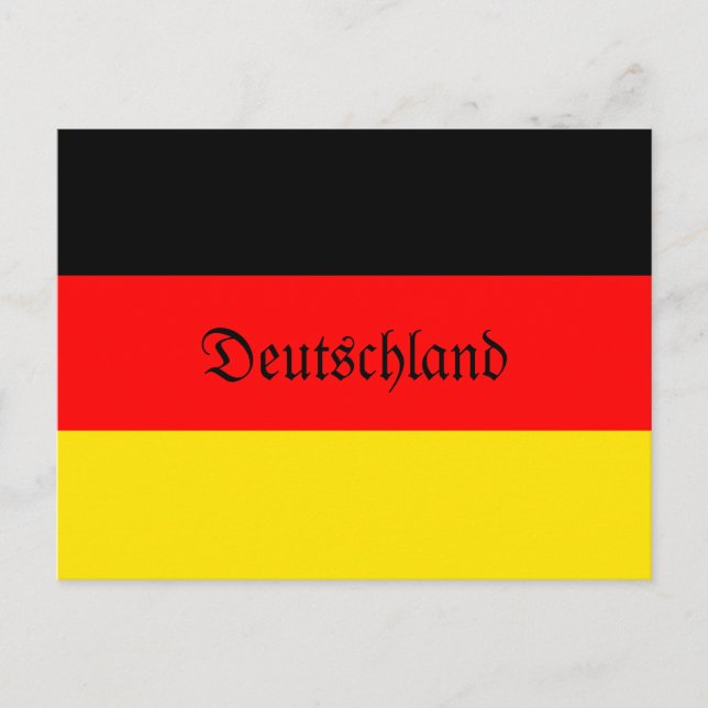 Flagge Deutschland Postkarte (Vorderseite)