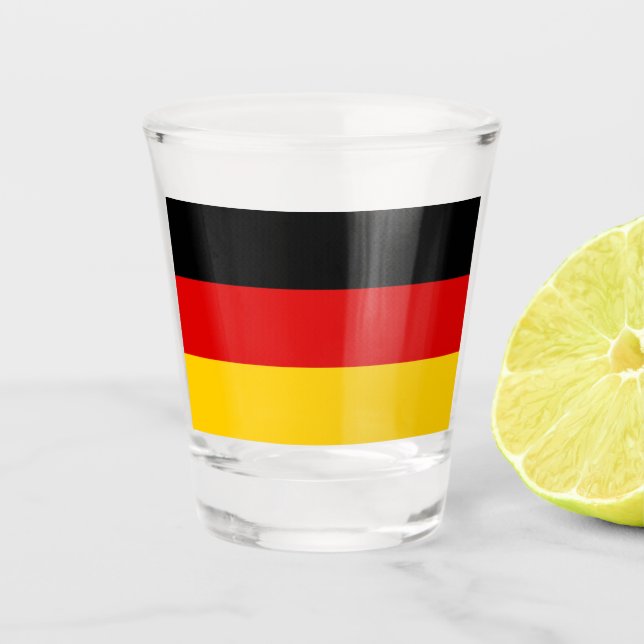 Flagge Deutschlands (Deutschland) Schnapsglas (Vorderseite)
