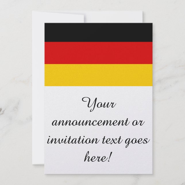 Flagge Deutschlands Einladung (Vorderseite)
